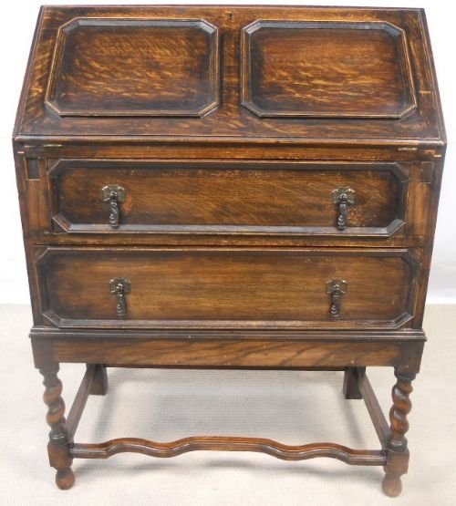 Jacobean Style Oak Writing Bureau Desk