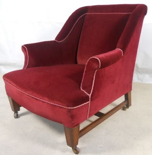 Edwardian Tub Shaped Fireside Armchair