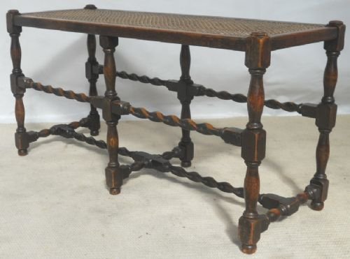 Oak Barley Twist Framed Bergere Top Seat