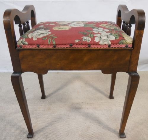 Edwardian Mahogany Piano Stool