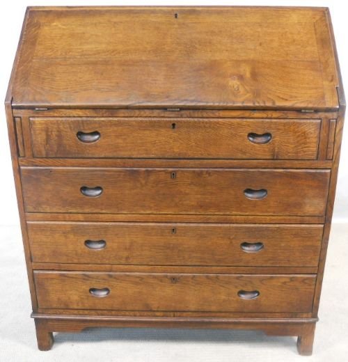 Georgian Style Large Oak Writing Bureau