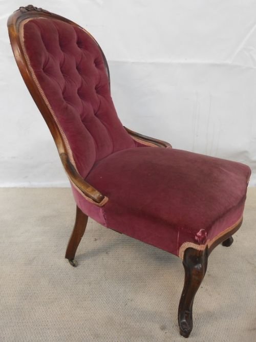 Victorian Walnut Nursing Chair