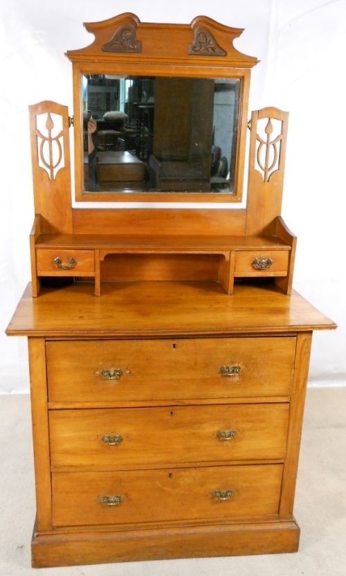 Edwardian Satin Walnut Dressing Chest