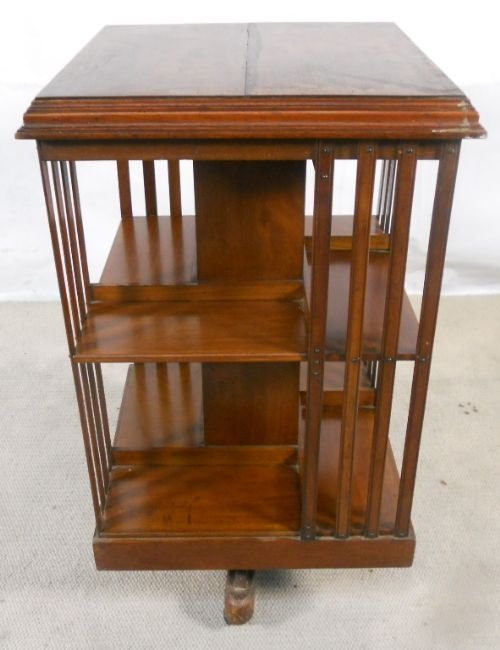 Edwardian Mahogany Revolving Bookcase