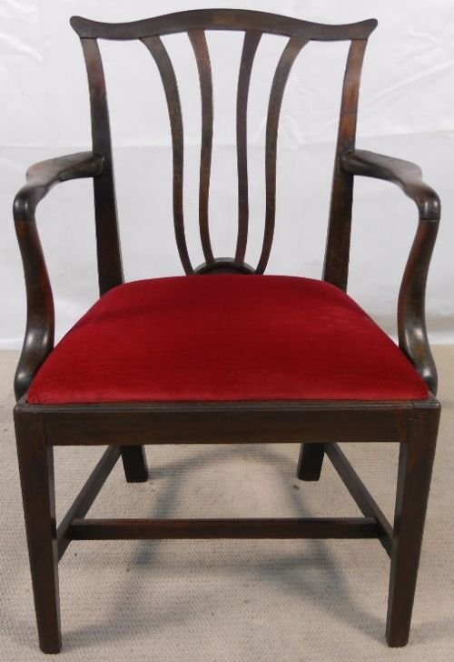Georgian Mahogany Elbow Chair
