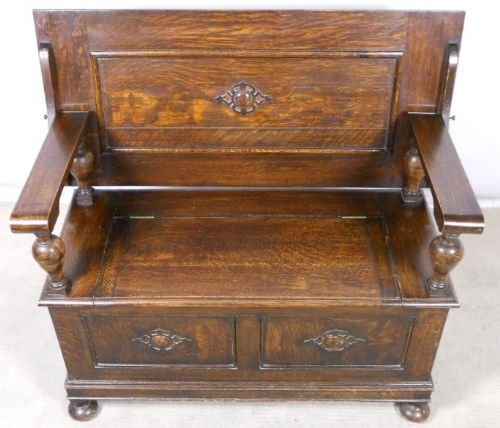 Heavy Oak Monks Bench