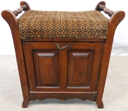 Edwardian Mahogany Piano Stool
