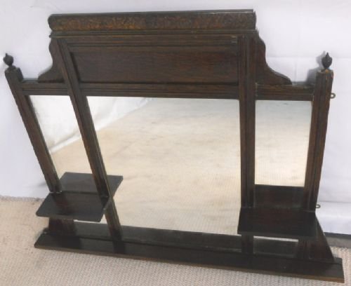 Edwardian Mahogany Overmantle Mirror
