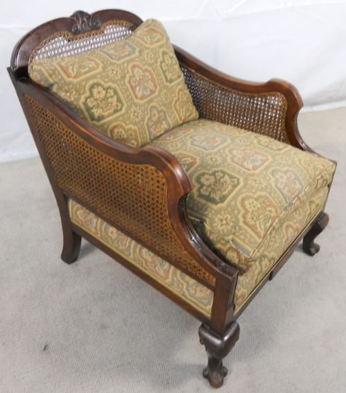 Mahogany Bergere Easy Armchair