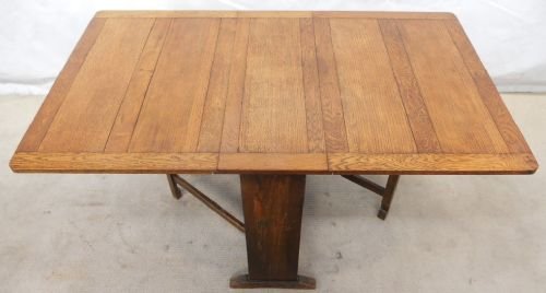 Light Oak Dropleaf Dining Table to Seat Six