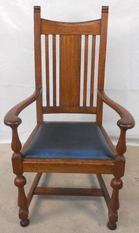Large Oak Throne Armchair
