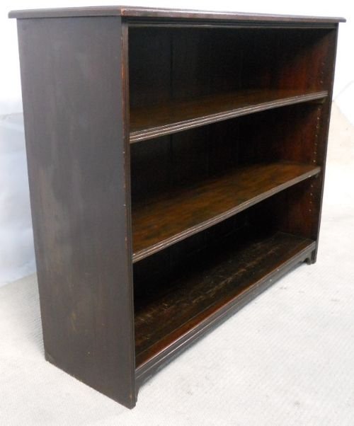 Edwardian Dark Mahogany Open Standing Bookcase