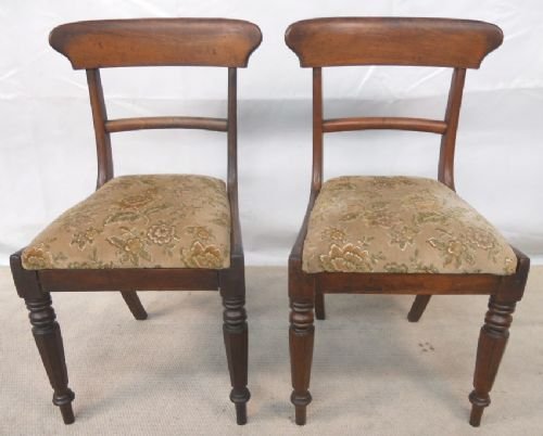 Pair Victorian Mahogany Dining Chairs
