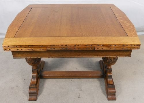 fig 1. Light Oak Extending Dining Table & Four Chairs