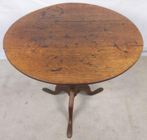 Georgian Oak Round Tripod Table