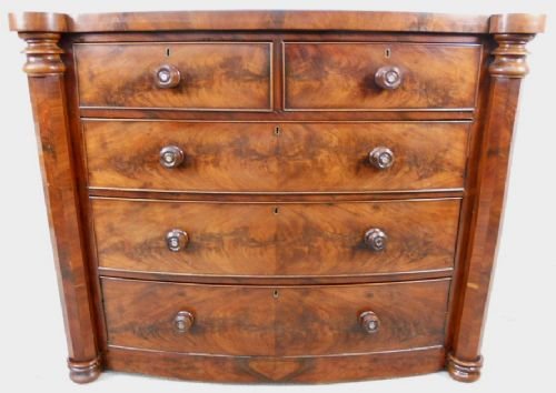 Victorian Bowfront Large Mahogany Chest of Drawers