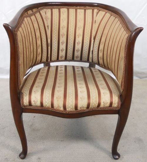 Edwardian Mahogany Tub Armchair