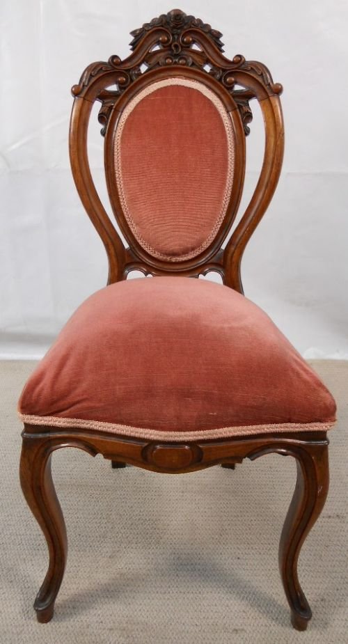 Victorian Carved Walnut Dining Chair