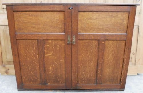Oak Two Door Bookcase Cupboard Base