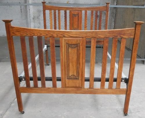 Edwardian Light Oak Double Bed