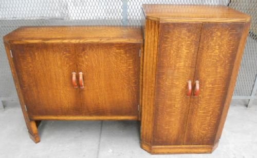 Deco Oak Sideboard Cupboard Base