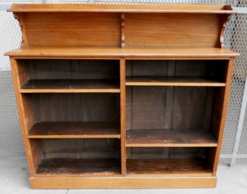 Edwardian Light Oak Standing Open Bookcase