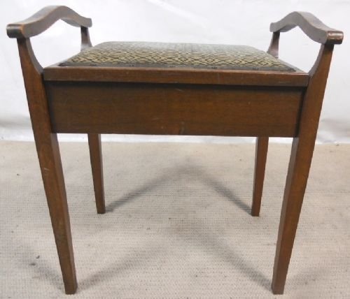 Edwardian Beech Piano Stool