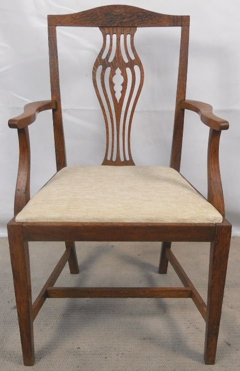 Georgian Oak Carver Armchair