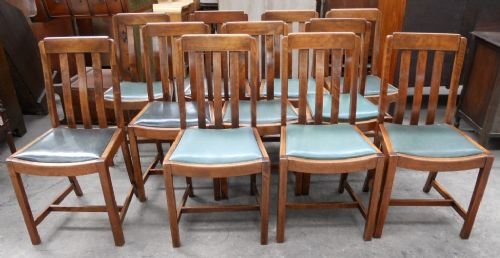 Set of Eleven Mahogany Dining Chairs