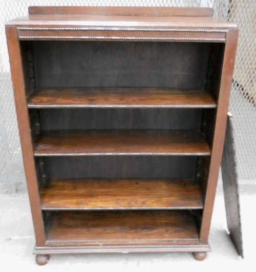 Oak Open Bookcase Cabinet