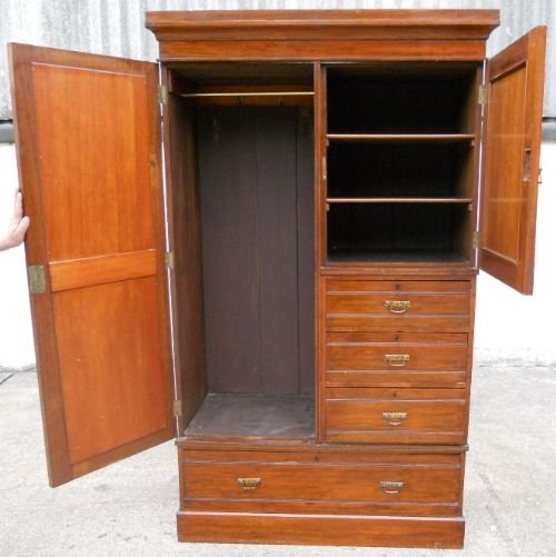 fig 1. Edwardian Mahogany Compactum Wardrobe