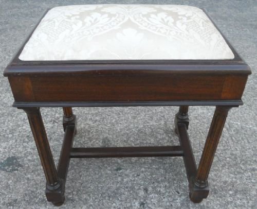 Edwardian Mahogany Piano Stool