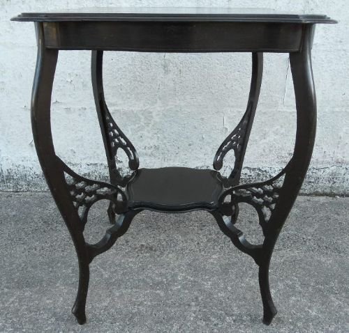 Edwardian Ebonized Shaped Occasional Table