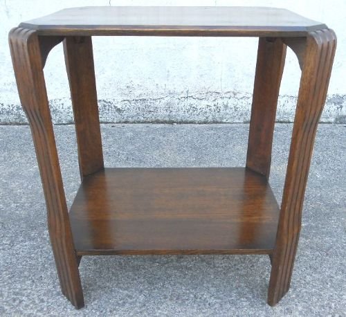 Deco Oak Two Tier Occasional Table