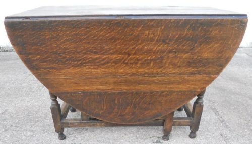 Antique Oak Gateleg Dining Table to Seat Six
