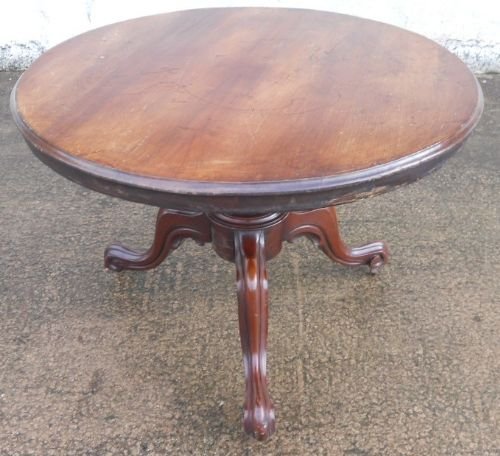 Victorian Round Mahogany Pedestal Breakfast Table