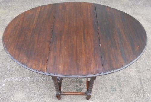 Oak Barley Twist Gateleg Dining Table to Seat Six
