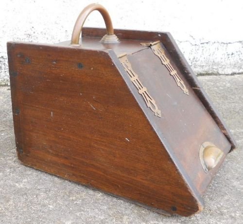 Edwardian Oak and Walnut Coal Box Purdonium
