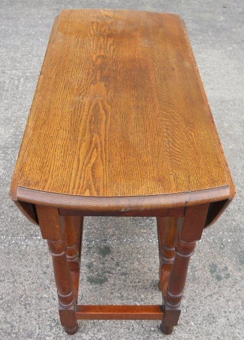 Light Oak Oval Dropleaf Gateleg Dining Table