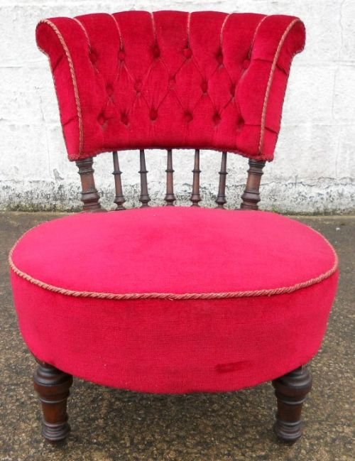 Victorian Upholstered Low Salon Nursing Chair