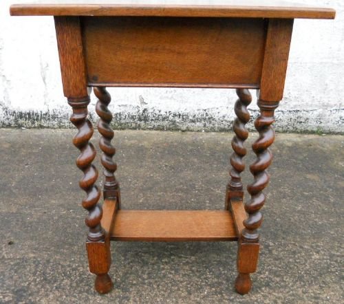 Barley Twist Oak Table Stand