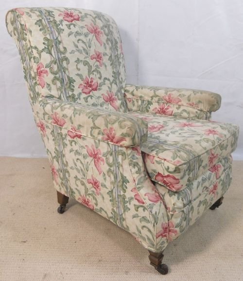 Edwardian Upholstered Fireside Armchair