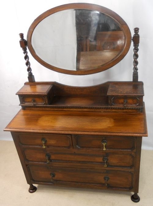fig 1. Barley Twist Oak Dressing Chest