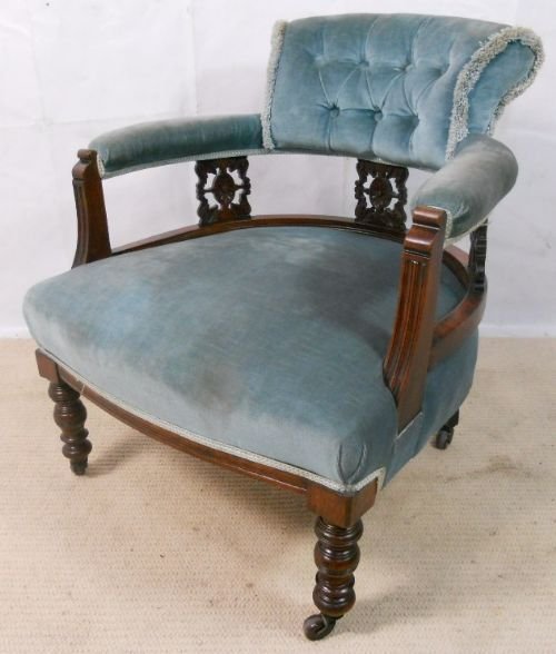 Edwardian Mahogany Tub Armchair