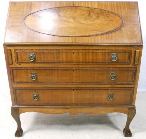 fig 1. Georgian Style Mahogany Writing Bureau Desk