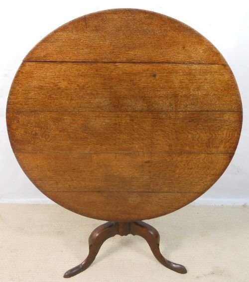 Georgian Oak Round Tripod Table