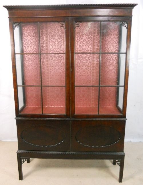 Edwardian Mahogany China Display Cabinet