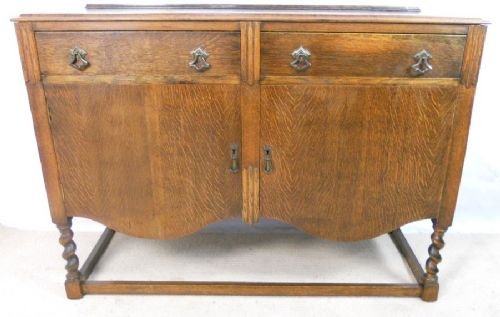 Oak Barley Twist Sideboard Base