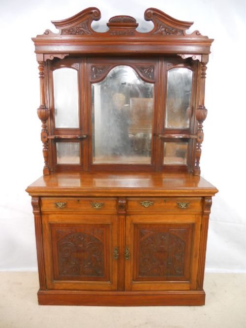 Edwardian Mahogany Mirrorback Sideboard