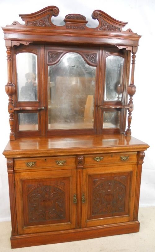 fig 1. Edwardian Mahogany Mirrorback Sideboard
